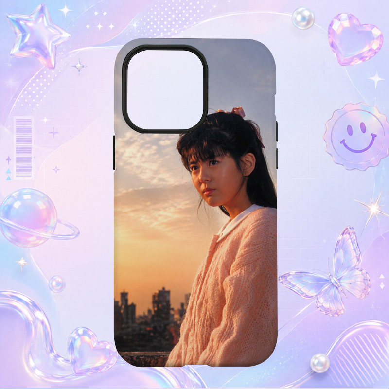 昭和日本偶像南野阳子Yoko Minamino晚霞侧影写真适用于苹果三星华为小米手机壳防摔保护套镜头全包