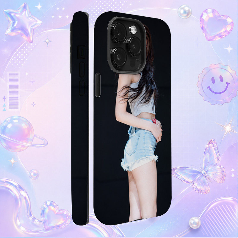 Seolhyun浅蓝短款上衣牛仔短裤写真适用于苹果三星华为小米手机壳防摔保护套镜头全包
