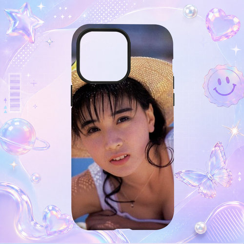 昭和日本偶像高井麻巳子Mamiko Takai草帽近景写真适用于苹果三星华为小米手机壳防摔保护套镜头全包