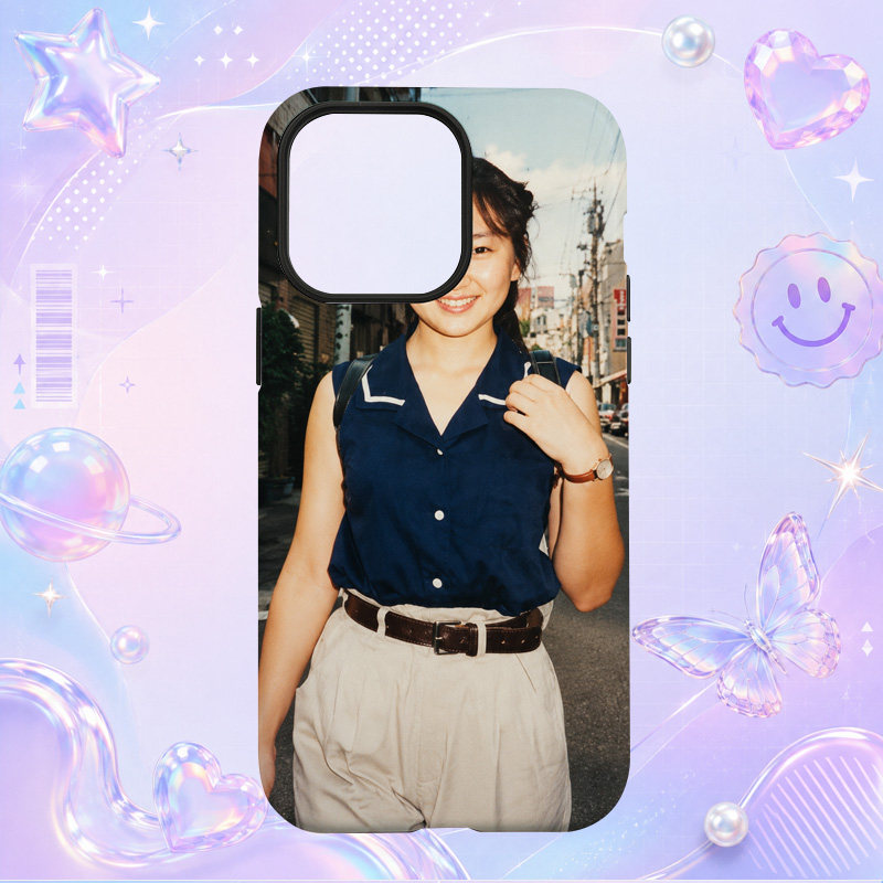 永作博美深蓝无袖衬衫街拍写真适用于苹果三星华为小米手机壳防摔保护套镜头全包