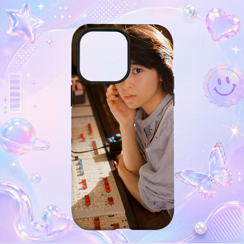 昭和日本偶像河合园子Sonoko Kawai灰色休闲装坐姿写真适用于苹果三星华为小米手机壳防摔保护套镜头全包