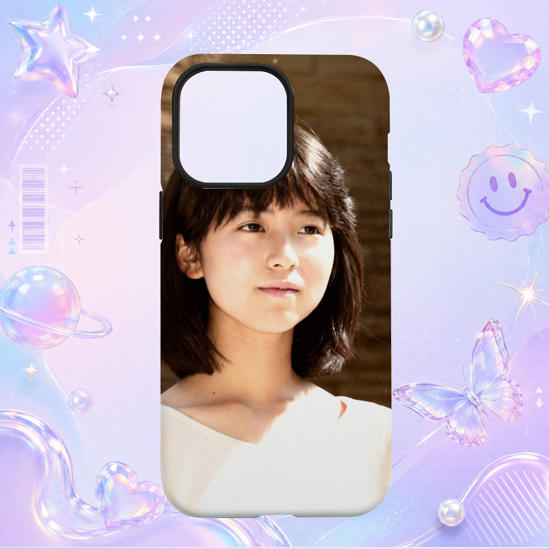 昭和日本偶像岛田奈美Nami Shimada白色衬衫肖像写真适用于苹果三星华为小米手机壳防摔保护套镜头全包