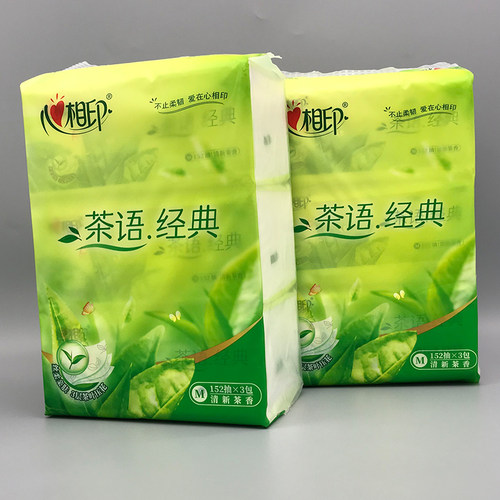 心相印茶香面巾纸6包152抽印花
