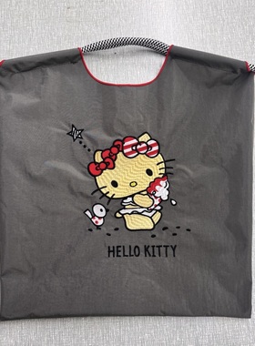 KT猫2025新款ballchain包刺绣尼龙环保购物袋手提单肩斜挎女包
