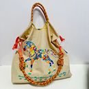 5月新款 韩日系小众ballchain刺绣环保购物袋手提轻便单肩斜挎包