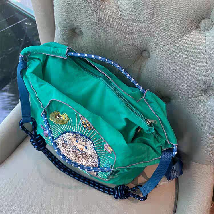 新款内包韩系日系内胆包ball chain刺绣拉链内袋尼龙收纳手包女