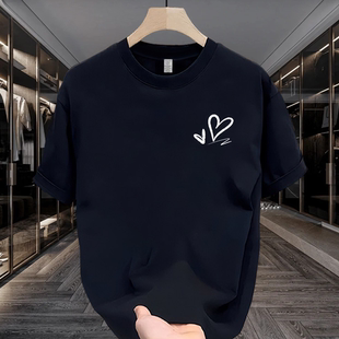 宽松流行百搭情侣装 纯棉短袖 时尚 韩版 上衣夏 t恤男ins潮牌2026夏季