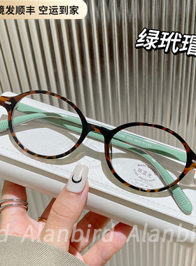 超轻TR复古玳瑁色小框书呆子眼镜女可配高度数近视素颜圆框dowdy