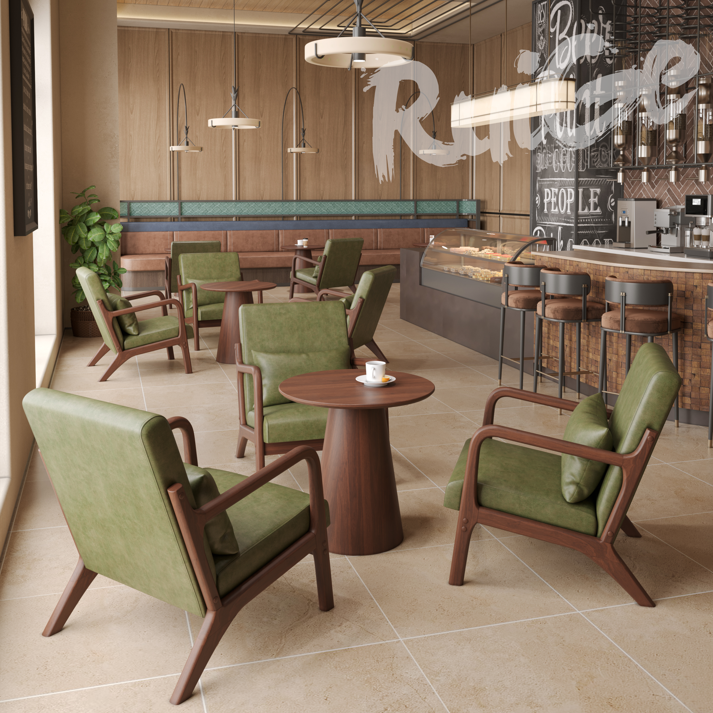 美式实木休闲咖啡厅奶茶店民宿休息区桌椅商用洽谈接待沙发组合,商业/办公家具,沙发,淘宝优惠券,粉丝福利购,淘宝优惠卷