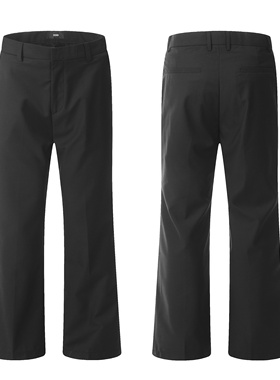 美式通勤休闲裤高街男女微喇西裤高级感修身简约cleanfit西装裤