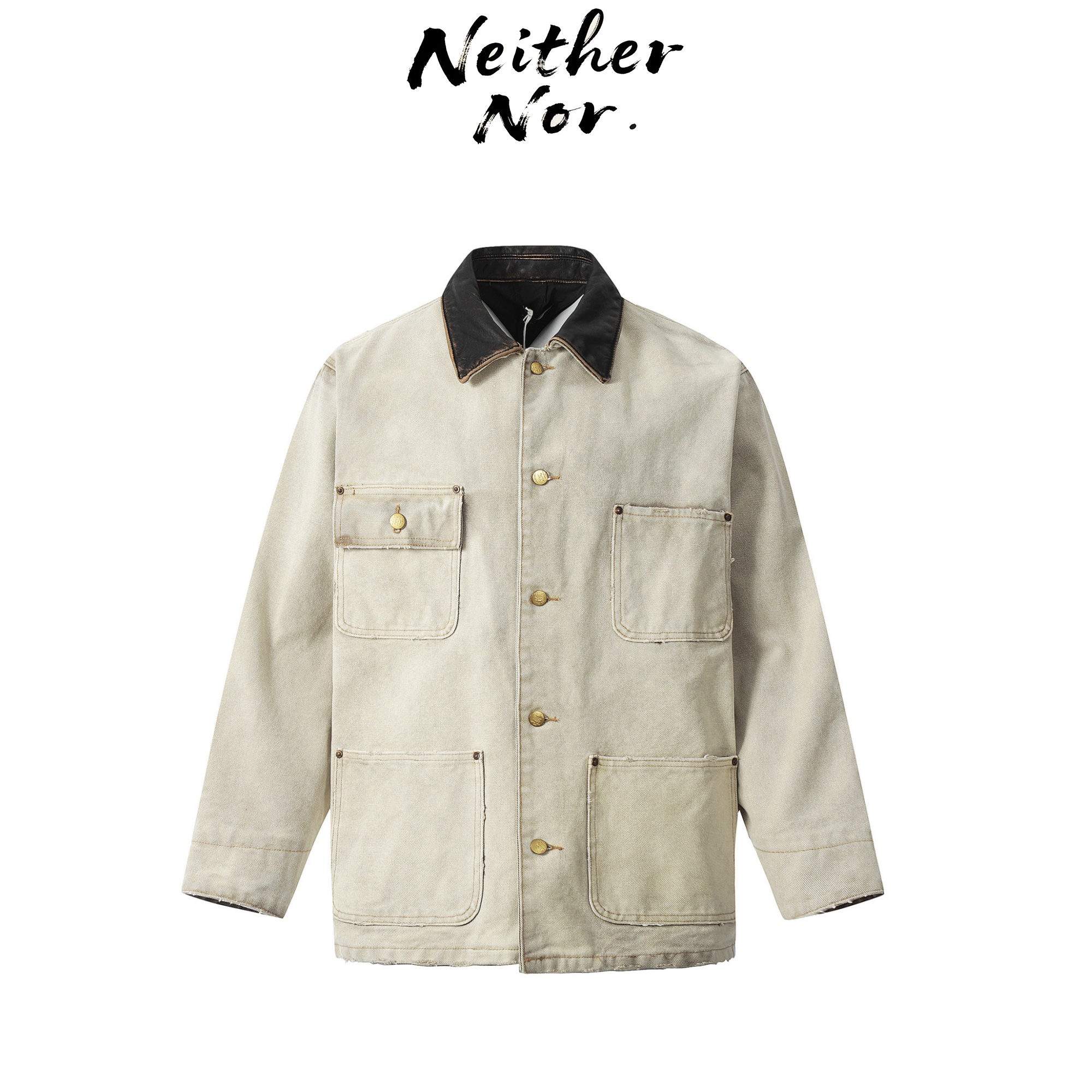 美式高街男女宽松牛皮牛仔外套