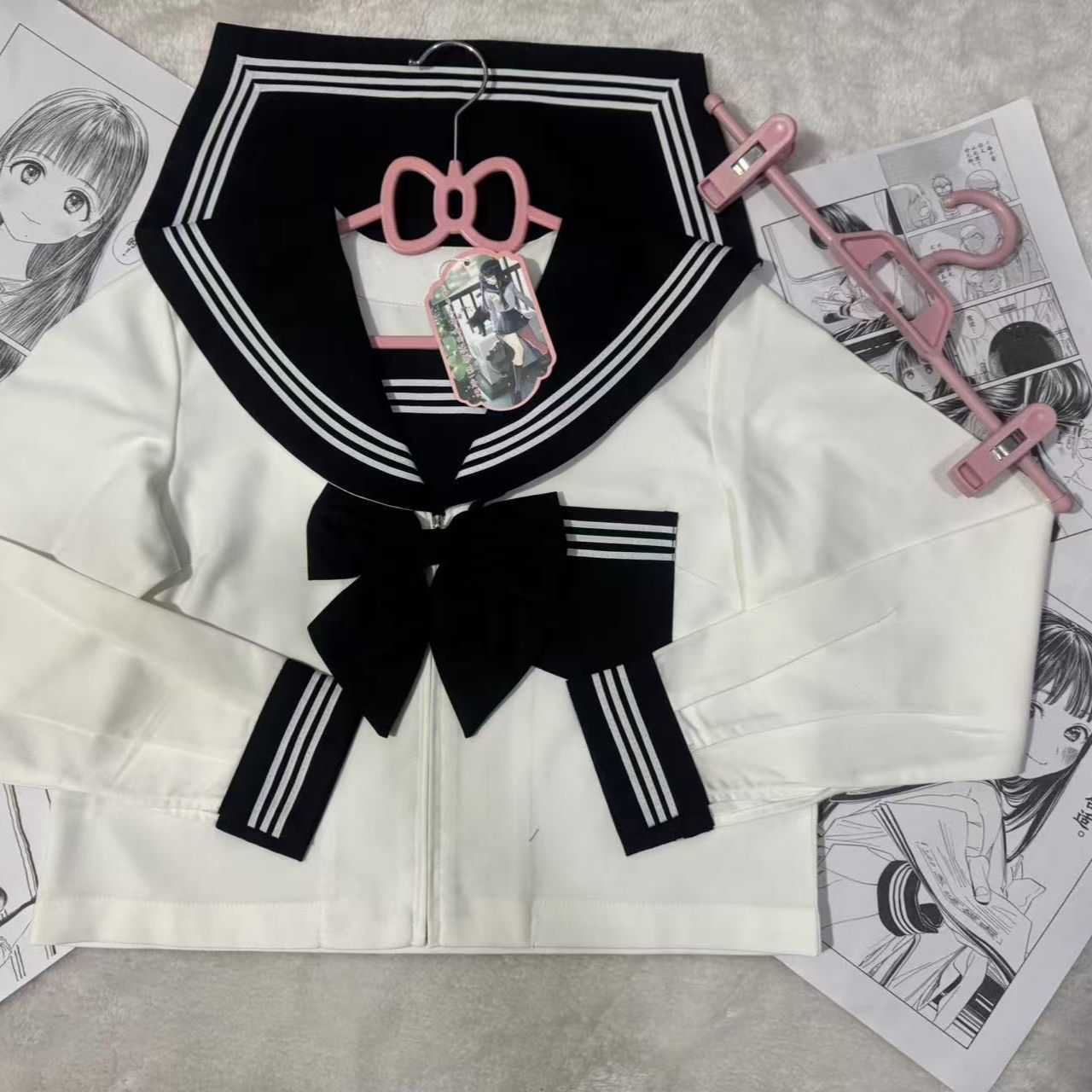 原创jk制服2025夏季款水手服长短袖衬衫上衣学院风百搭JK裙校供感
