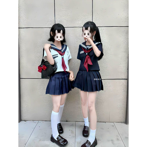 原创日系2025夏季新款水手服樱花软妹JK制服甜美清新外搭绀JK短裙