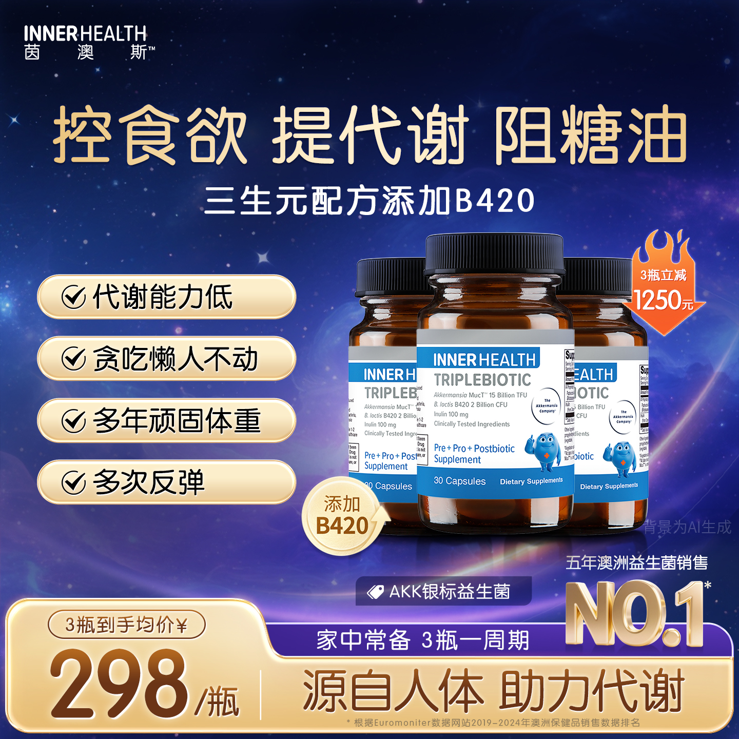 体重身材管理益生菌提高代谢