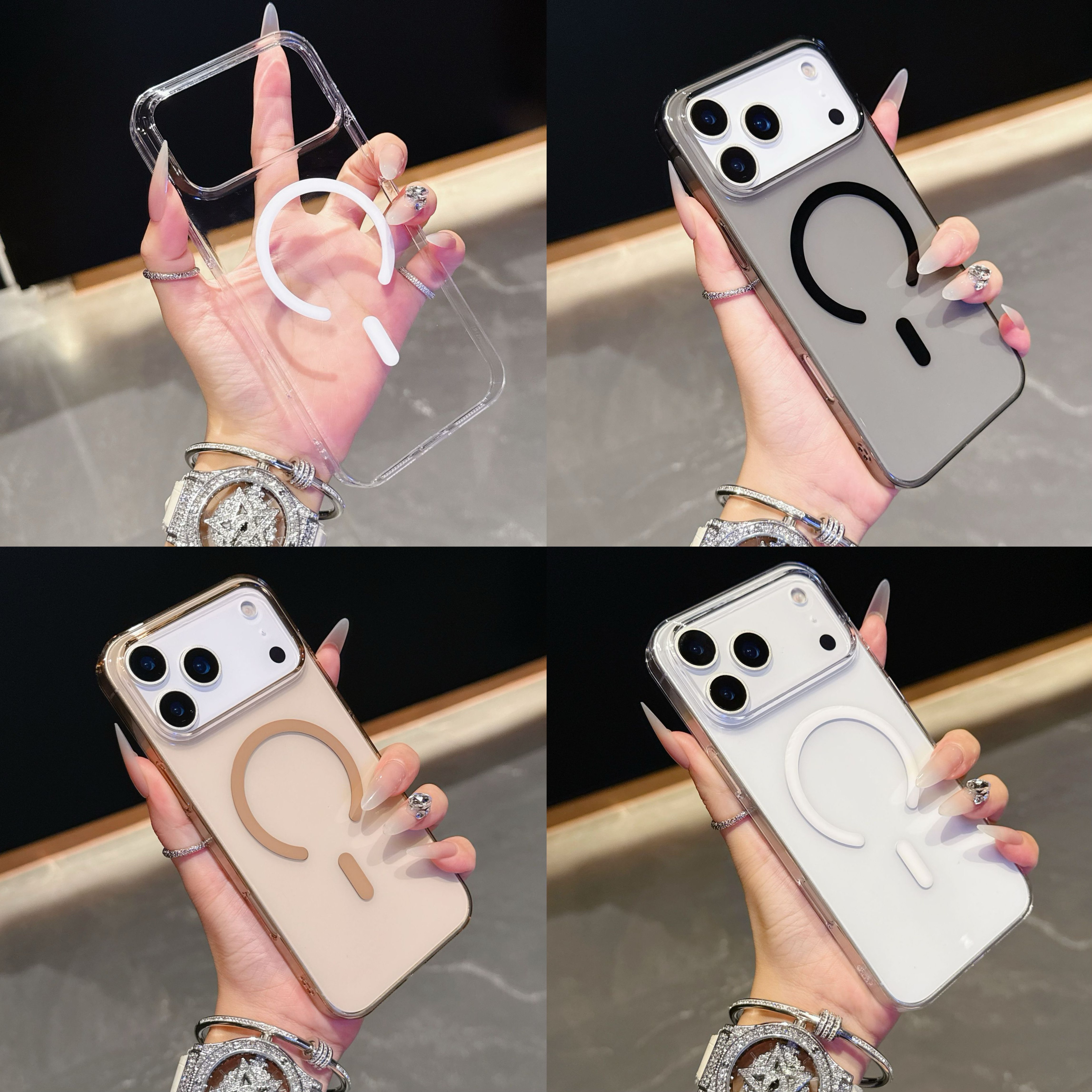 【顶配冰晶磁吸不发黄】适用iphone17promax手机壳Air苹果16新款15保护套MagSafe无线14透明13pm防摔12简约11