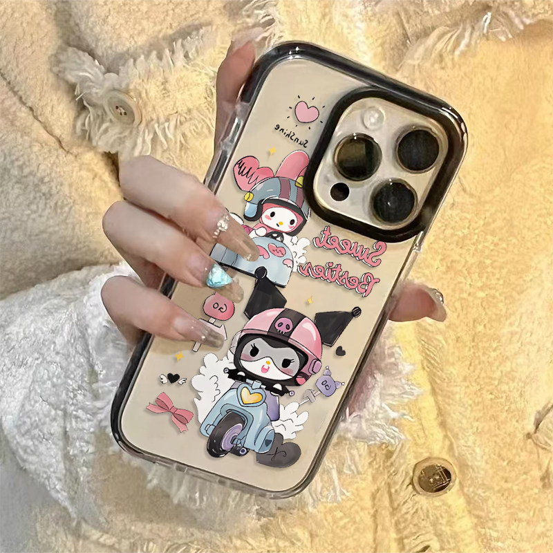 可爱库洛米骑摩托适用15promax苹果16手机壳iPhone13透明14亮黑色12pro硅胶软壳11防摔XR少女XS保护套17pro,3C数码配件,手机保护套/壳,淘宝优惠券,粉丝福利购,淘宝优惠卷