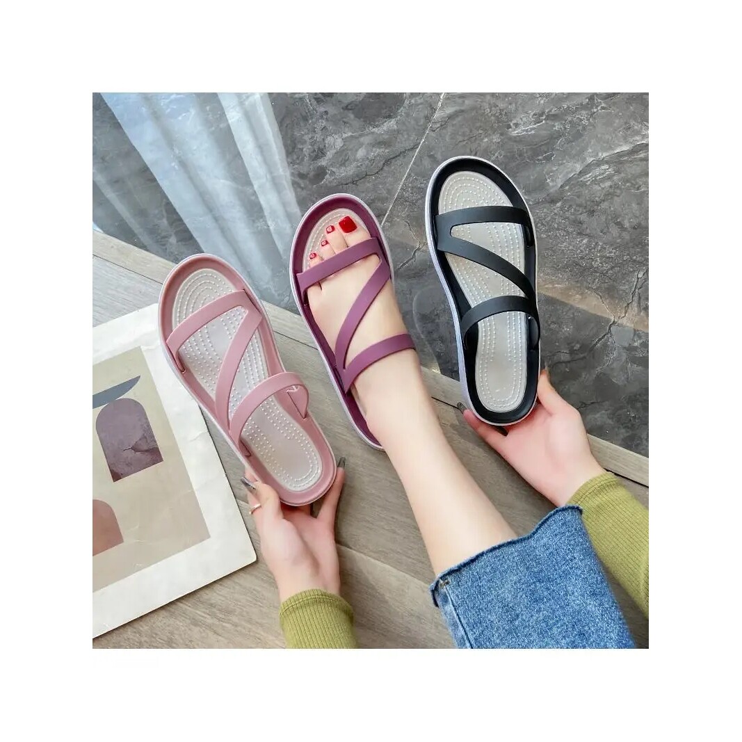 可湿水女拖鞋外穿夏季百搭防滑网红软底孕妇家居沙滩鞋下雨天凉拖