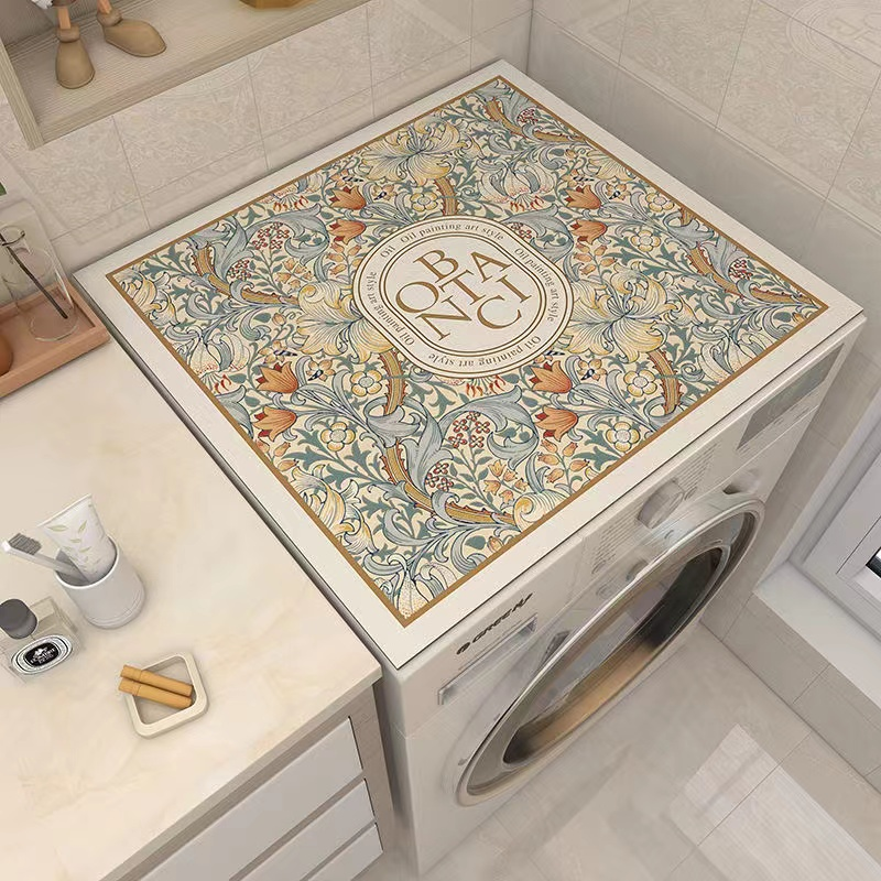 滚筒家用吸水防滑洗衣机盖布免洗全自动洗衣机垫冰箱垫防尘罩