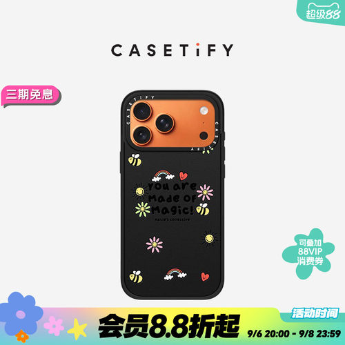 CASETiFY Katie's Collective系列 你是奇迹的化身 适用于苹果iPhone18ProMax/18Pro/17ProMax黑色手机壳