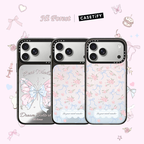 CASETiFY 森林早报系列 春日浪漫/碎花/蝴蝶 适用于苹果iPhone18ProMax/18Pro/17ProMax/17Pro手机壳