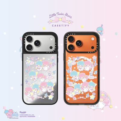 Little Twin Stars x CASETiFY 双子星联名 50周年贴纸 适用于苹果iPhone17ProMax/17Pro手机壳