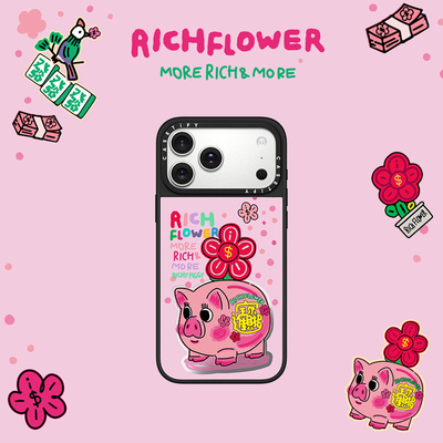 CASETiFY RICH FLOWER 金猪纳福 适用于苹果iPhone17ProMax/17Pro/Air/16ProMax/华为Mate 70pro手机壳