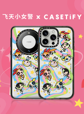 The Powerpuff Girls x CASETiFY飞天小女警联名 三姐妹满印适用于iPhone16ProMax/16Pro/15ProMax手机壳