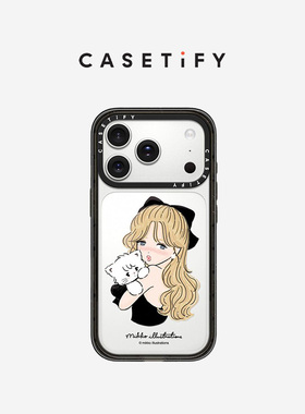 CASETiFY mikko系列 Mousse 猫与黑礼服女孩 适用于苹果iPhone17ProMax/17Pro/Air/16ProMax/16Pro手机壳