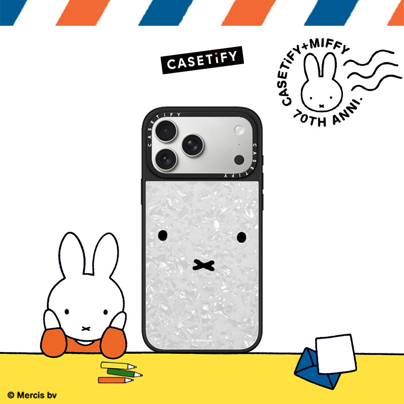 Miffy x CASETiFY 联名系列 米菲仿珍珠贝母手机壳 适用于苹果iPhone17ProMax/17Pro/16ProMax/16Pro手机壳,3C数码配件,手机保护套/壳,淘宝优惠券,粉丝福利购,淘宝优惠卷