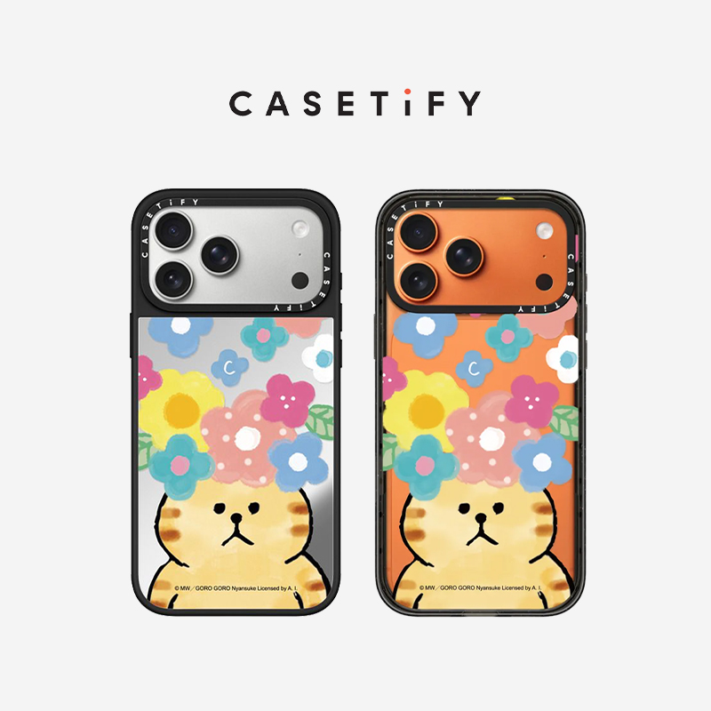 CASETiFY Gorogoro系列 花团迷你喵 适用于苹果iPhone17ProMax/17Pro/16ProMax/16Pro镜面手机壳