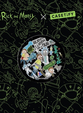 瑞克和莫蒂 x CASETiFY联名Snappy™ 适用Magsafe兼容磁吸通用指环手机支架