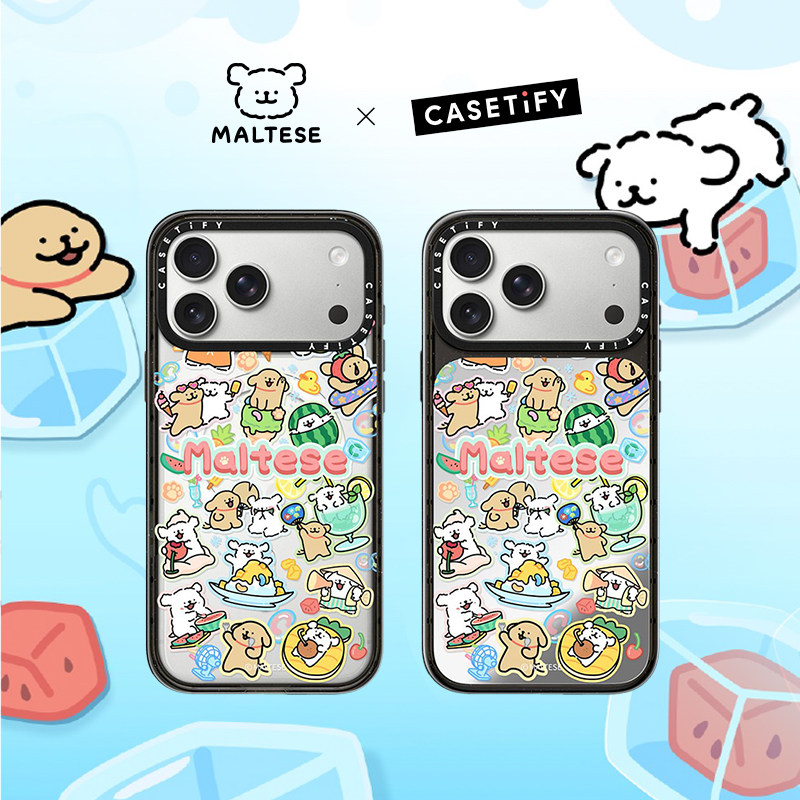 CASETiFY Maltese线条小狗 清新夏日系列 夏日氛围贴纸 适用于苹果iPhone18ProMax/18Pro/17ProMax手机壳图片
