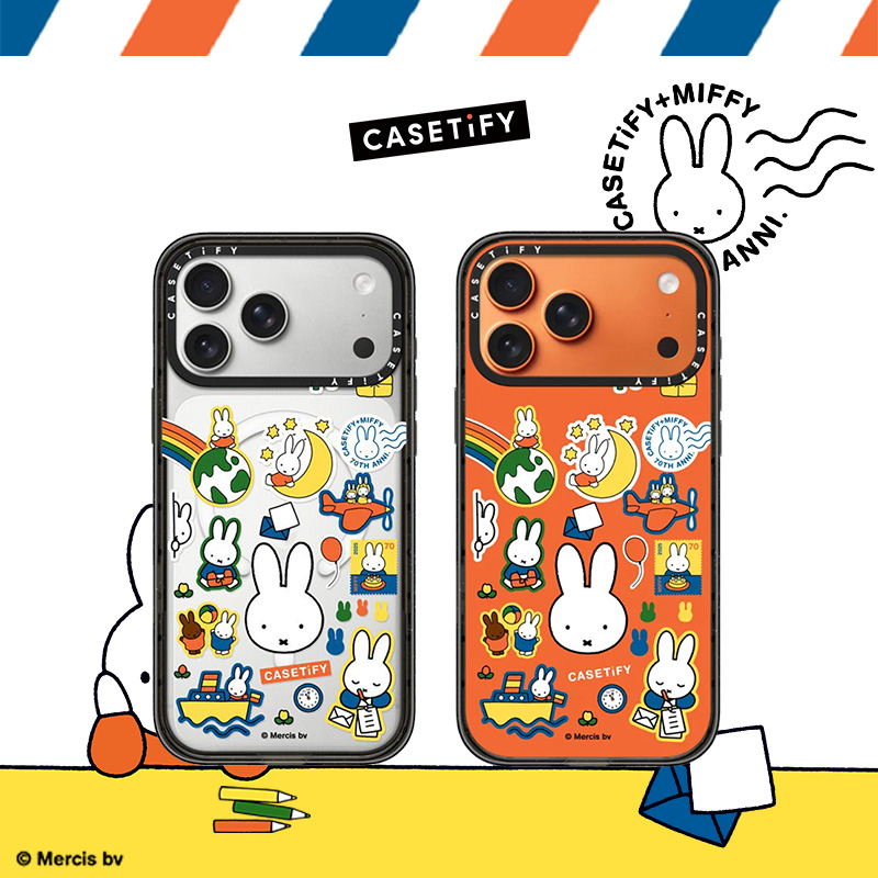 Miffy x CASETiFY 联名系列 米菲邮票拼贴 适用于苹果iPhone17ProMax/17Pro/Air/16ProMax/16Pro镜面手机壳