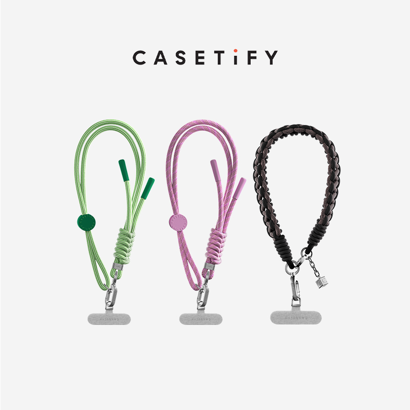 CASETiFY 挂绳手机腕带 织绳腕带套组 藤蔓绿/蜜萝紫 适用于iPhone全系列手机配件手机腕带