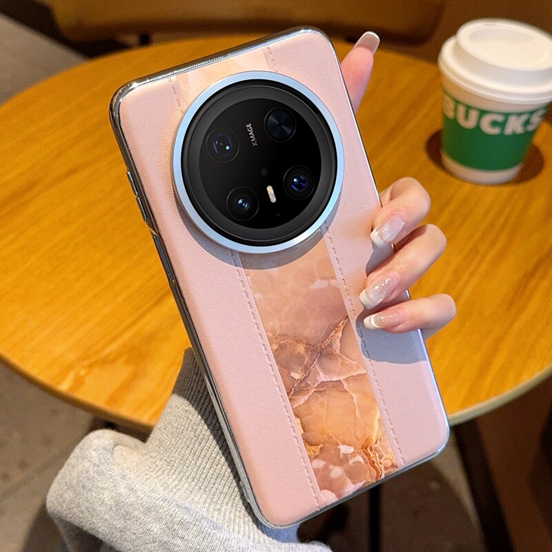 高档时尚拼接色适用华为畅享90Promax手机壳皮纹电镀新款畅享90Promax保护壳全包超薄防摔创意个性ins风