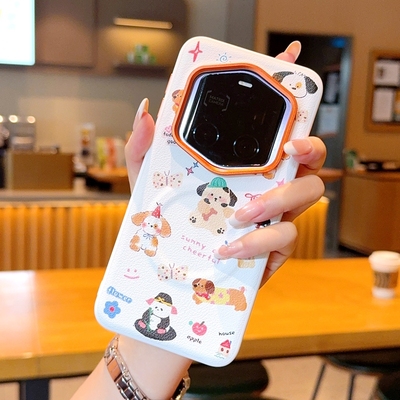 ins风适用荣耀Magic7RSR手机壳磁吸皮纹卡通创意图案Magic7RSR保护套全包防摔硅胶软边Magic7RSR图案彩绘