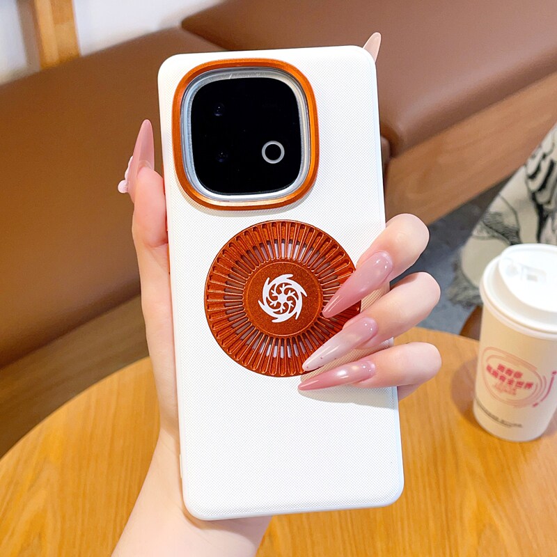 石墨烯金甲散热适用iQOOZ11Turbo手机壳皮纹Z10Turbo保护套高档轻奢简约vivoy300GT全包防摔硅胶软边