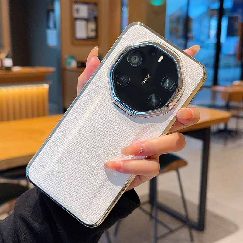 高档简约蜥蜴纹适用华为mate80RS非凡大师手机壳电镀皮纹新款mate80RS保护套三包壳防摔mate80RS时尚高级男女