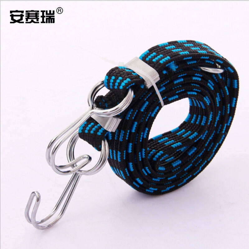 安赛瑞弹力捆绑绳3cm×2m多用途货架行李自行车驮包牛筋绳橡皮筋