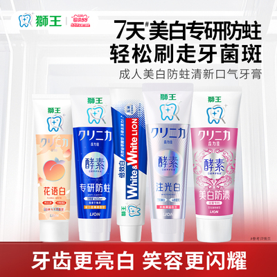 狮王成人美白去渍防蛀牙膏
