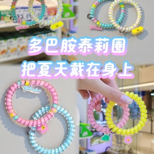 可可 美国teleties泰莉正版电话线发圈高弹力TT圈发绳不勒无痕