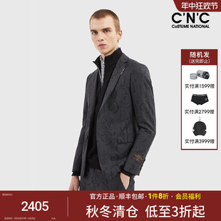 羊毛时尚 字母印花logo经典 奥莱outlets秋冬新款 CNC男装 西服外套男