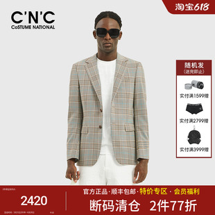 西装 CNC男装 修身 奥莱梭织羊毛LOGO绣花春夏新款 外套男款