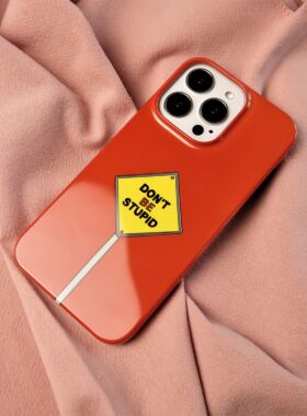 CASECIAGA红色指示牌stupid菲林壳亮面磨砂