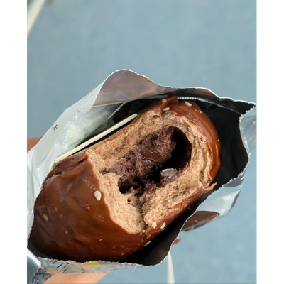 碱法新品黑眼豆豆碱水面包原麦全面巧克力碱水欧包巧克力夹心面包