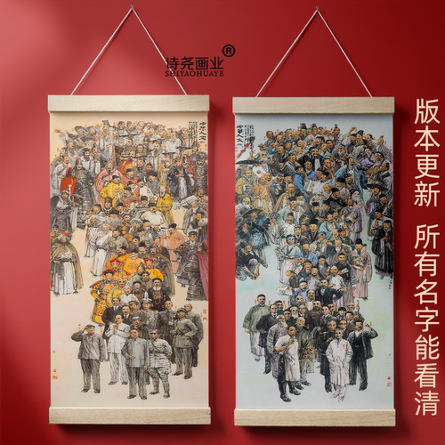 中华人文图挂画复古牛皮纸海报系列酒吧咖啡馆动漫装饰画墙纸