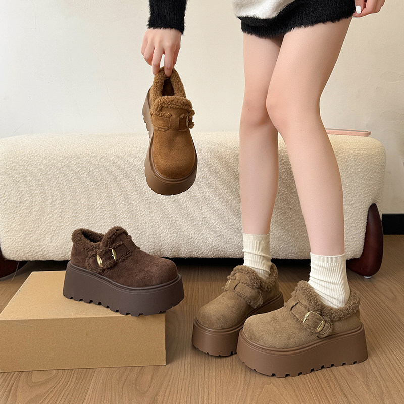 厚底增高加绒全包勃肯靴女2026年春秋新款一脚蹬保暖棉鞋0115w,女鞋,勃肯鞋/软木鞋,淘宝优惠券,粉丝福利购,淘宝优惠卷