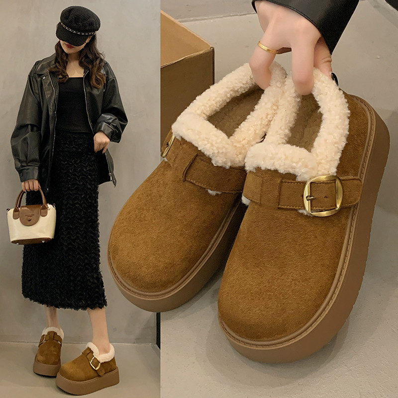 厚底全包勃肯靴女2026年春秋新款洋气百搭毛毛棉鞋保暖面包0115w,女鞋,勃肯鞋/软木鞋,淘宝优惠券,粉丝福利购,淘宝优惠卷