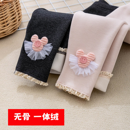 女童加绒打底裤儿童保暖外穿童装加厚秋冬款休闲洋气宝宝长裤子潮