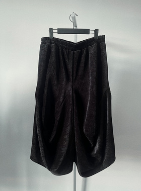 ACYCLIC_无环 丝绒花苞裙裤 透气宽松七分中性风